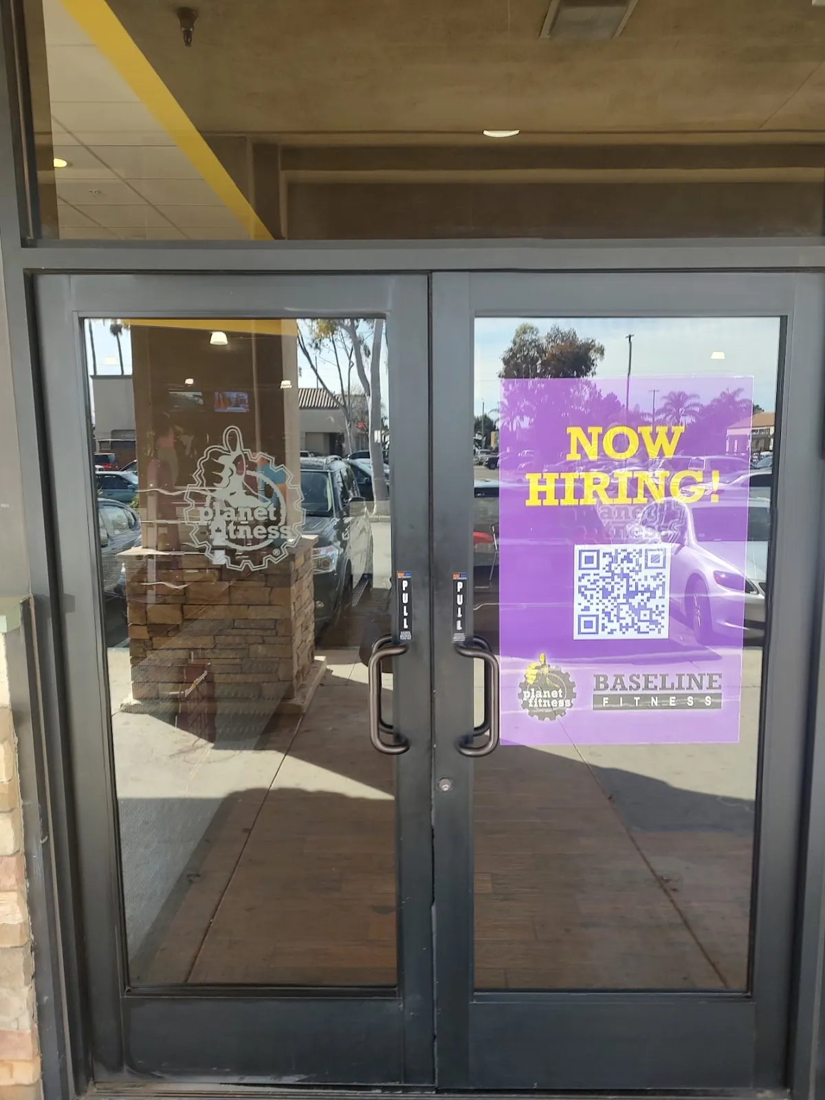 Commercial storefront glass door installed at a retail business in Oxnard, CA