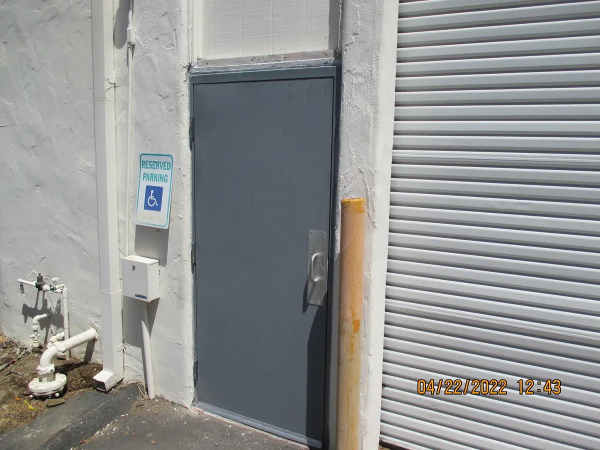 Hollow-metal commercial fire-rated door installed at a business in Oxnard, CA