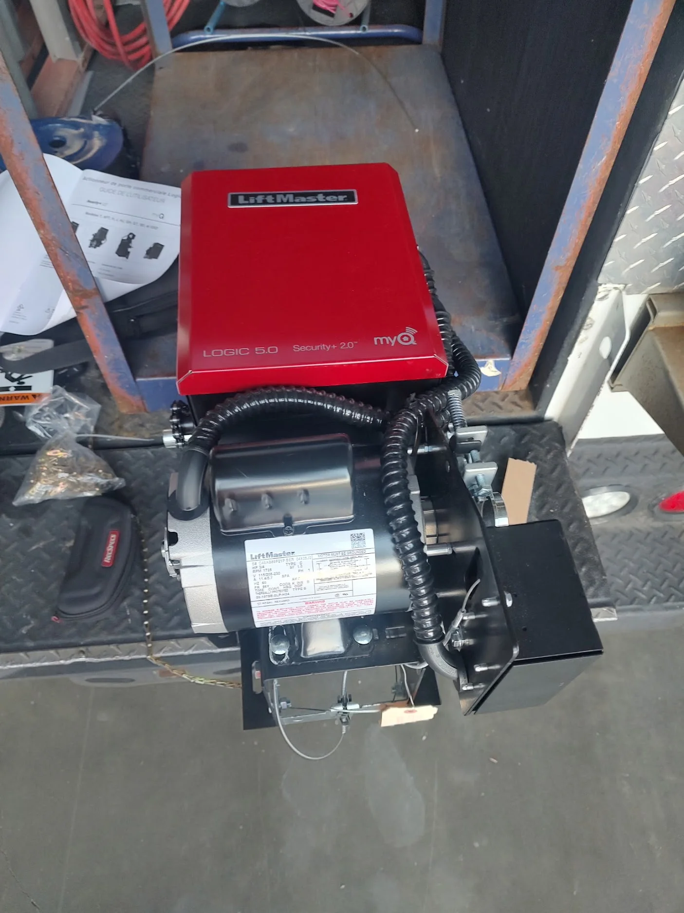 LiftMaster commercial door operator ready for installation by Bent Nail technicians